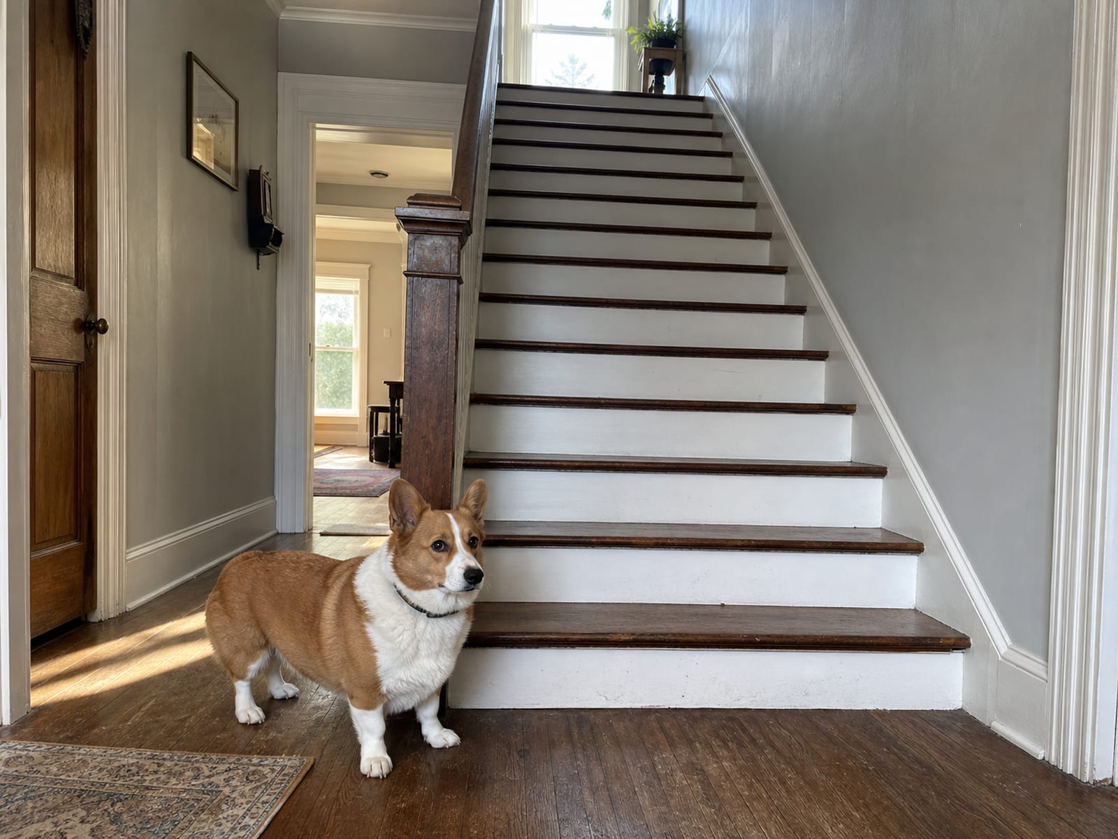 Vector illustration comparing a well-socialized dog to an under-socialized dog