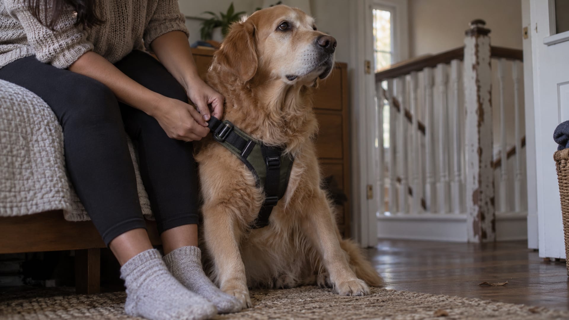 Dog Resource Guarding Its Owner